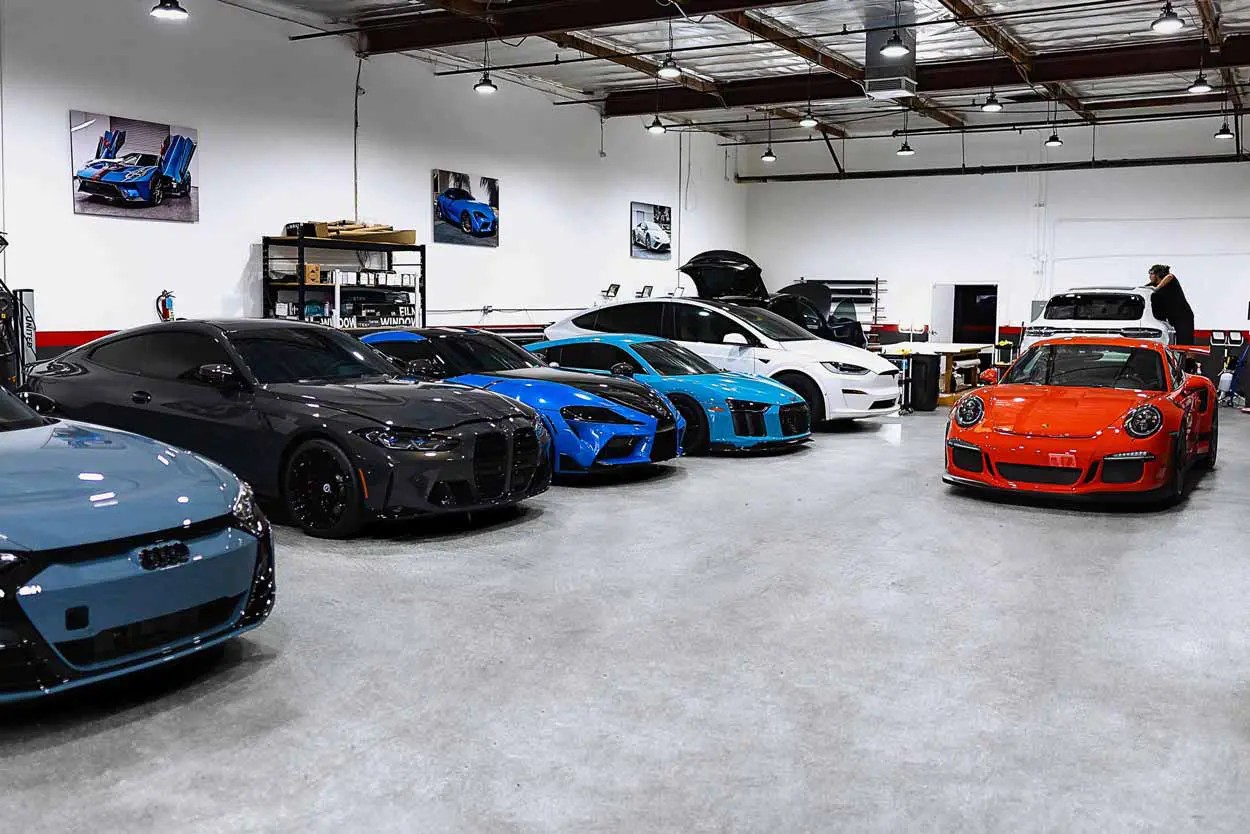 Inside Envious Detailing Paint Protection Film Facility in Orange County, CA