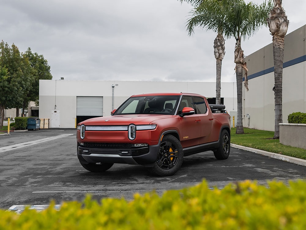 Red Canyon Rivian R1T Matte w Stek Dynomatte PPF Paint Protection Film Orange County, CA -SFW7