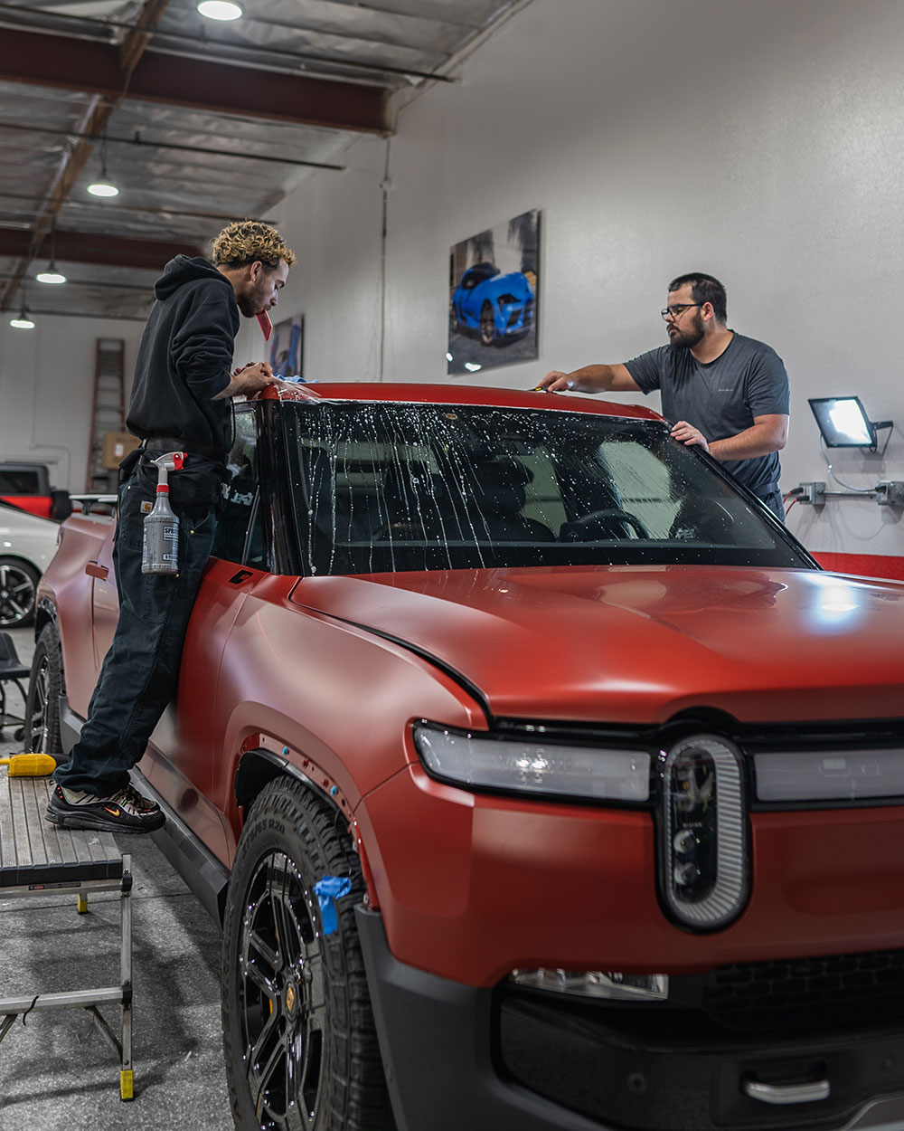 Rivian Stek Dynomatte Red Canyon PPF 2