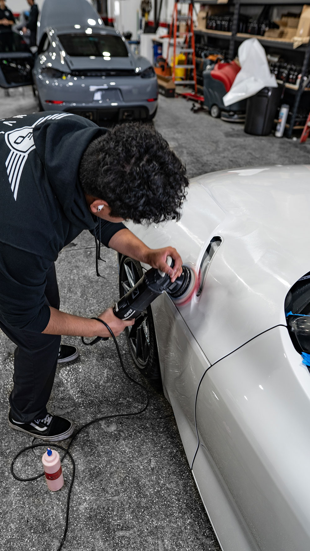 White Toyota Supra Polishing and Paint Correction Orange County CA 2