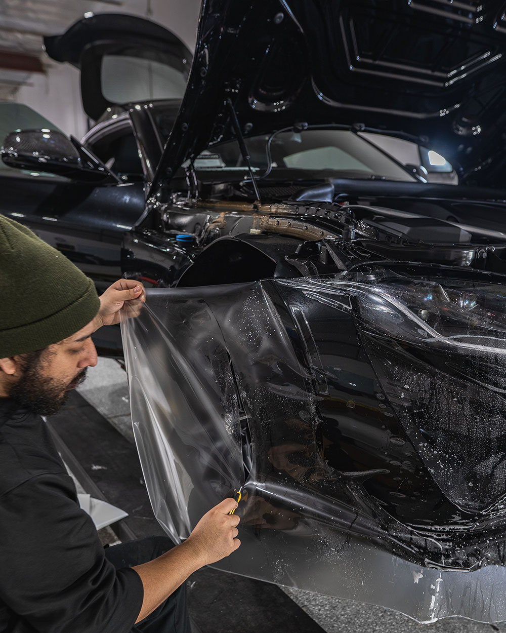 Black Toyota Supra PPF Install Orange County CA5