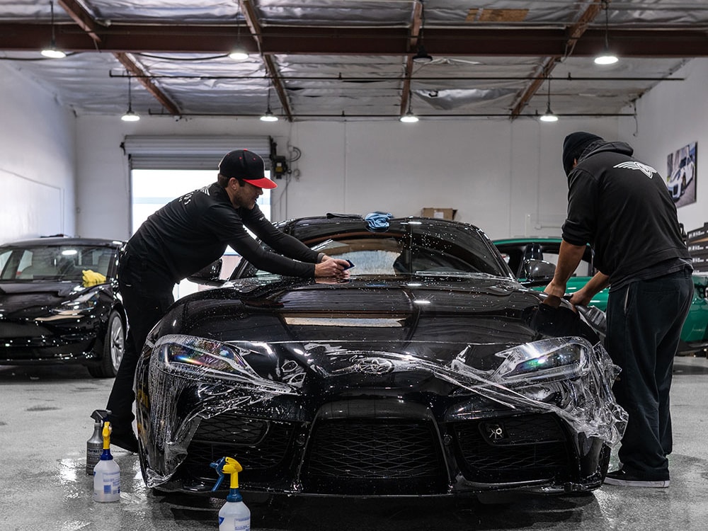 Black Toyota Supra PPF Install Orange County CA2