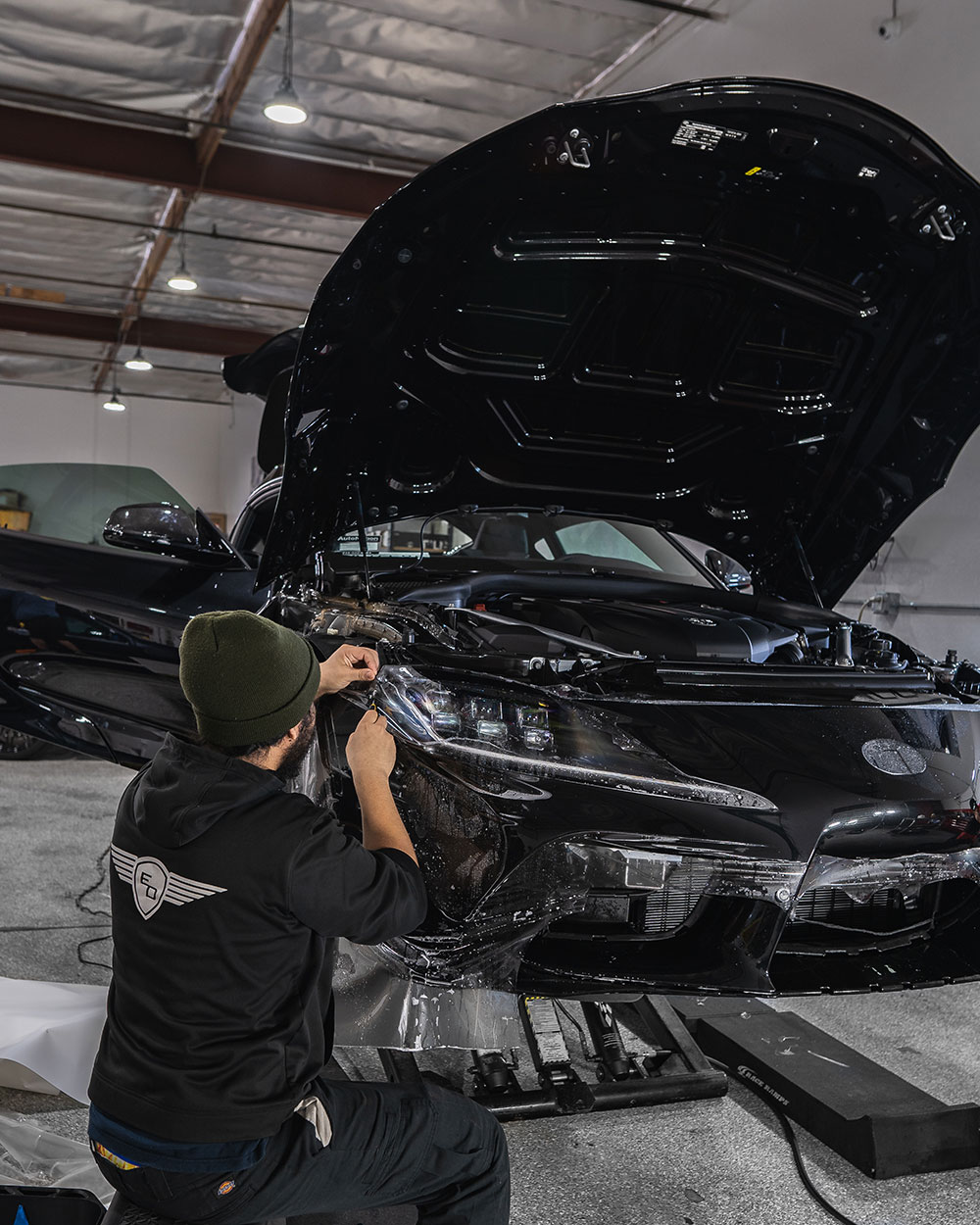 Black Toyota Supra PPF Install Orange County CA1