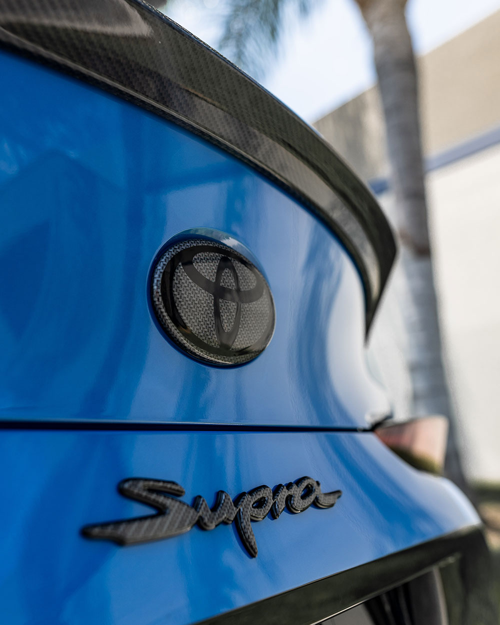 Blue-Toyota-Supra-GR-Carbon-Fiber-Emblems-SFW-