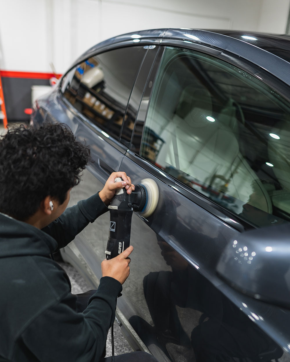 Grey Tesla Model Y Paint Protection Film and Ceramic Coating Southern California -SFW-1