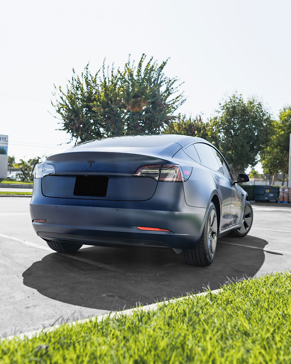 Blue Tesla Model Y Matte PPF with Stek DynoMatt Orange County CA-SFW-4