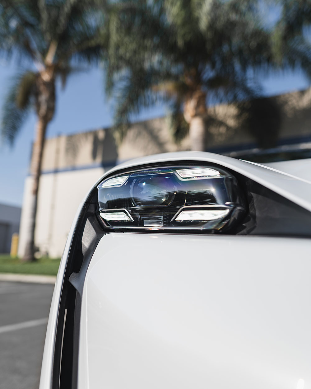 White-Porsche-Taycan-Headlight-SFW-