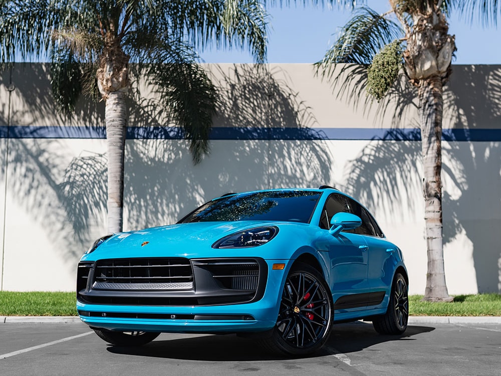 Miami Blue Porsche Macan GTS Full Body Custom PPF Install Orange County CA -SFW-10