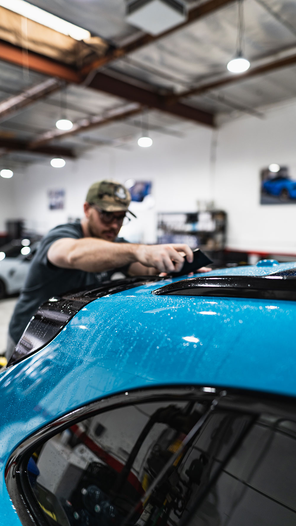 Miami Blue Porsche Macan GTS Full Body Custom PPF Install Orange County CA -SFW-5