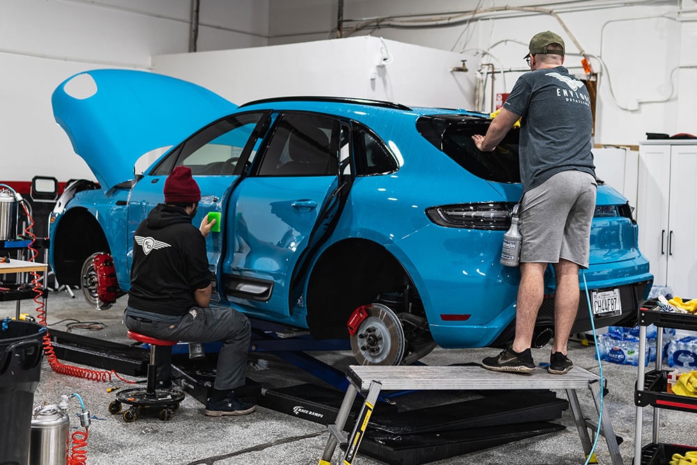 Miami Blue Porsche Macan GTS Full Body Custom PPF Install Orange County CA -SFW-4