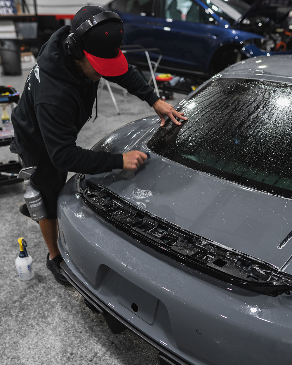 Grey Porsche GT4 Full Body Custom PPF Install Southern California-SFW-1