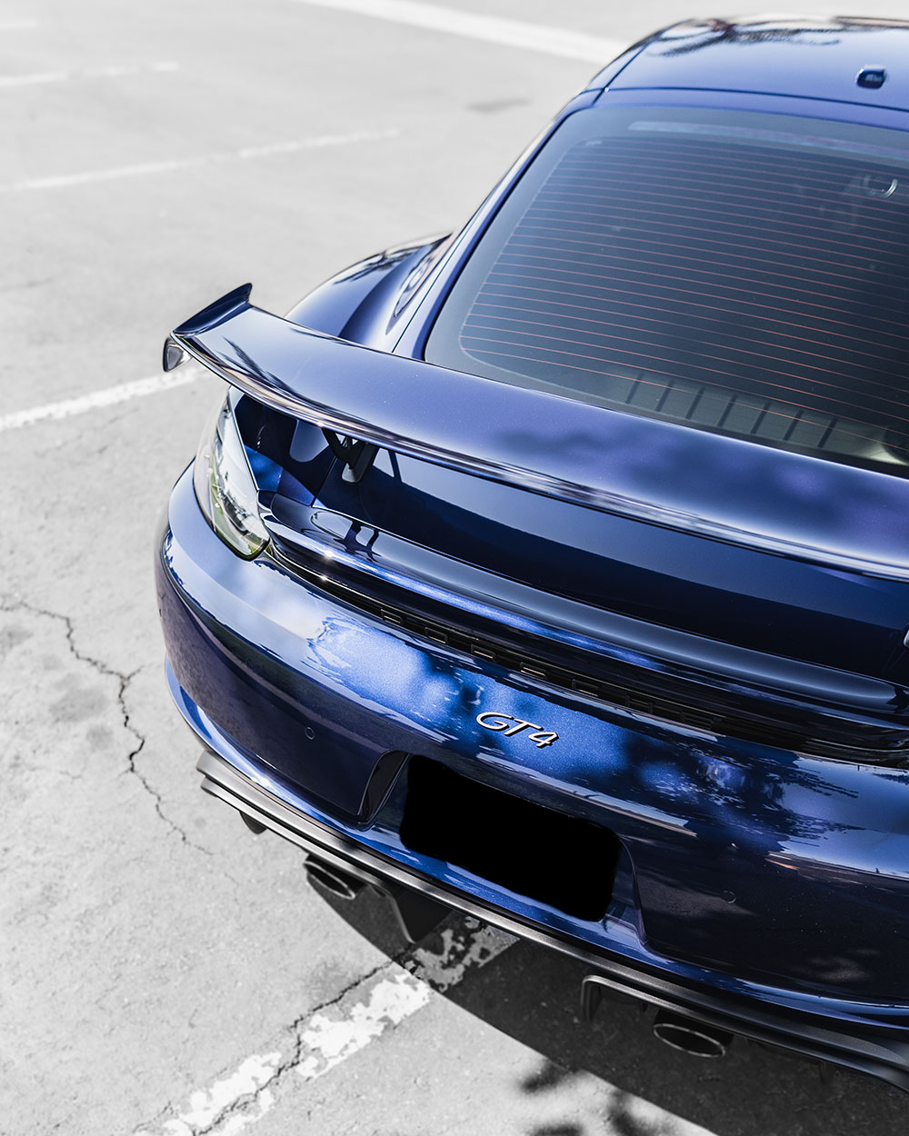 Gentian Blue Porsche GT4 PPF and Ceramic Coating Orange CA-SFW-4