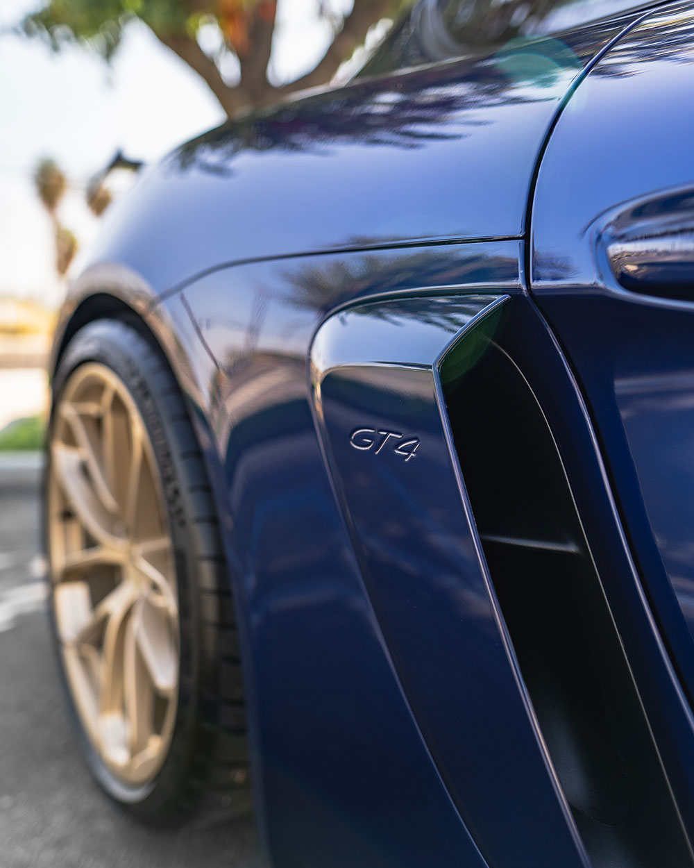 Gentian Blue Porsche GT4 PPF and Ceramic Coating Orange CA-SFW-3