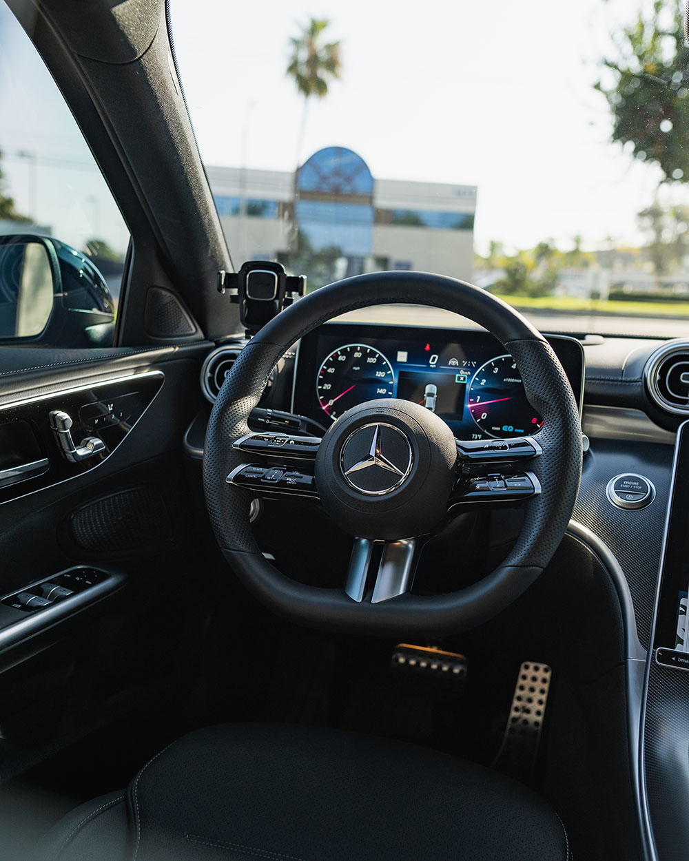 Black Mercedes 4matic paint correction and ceramic coating orange, ca -sfw5