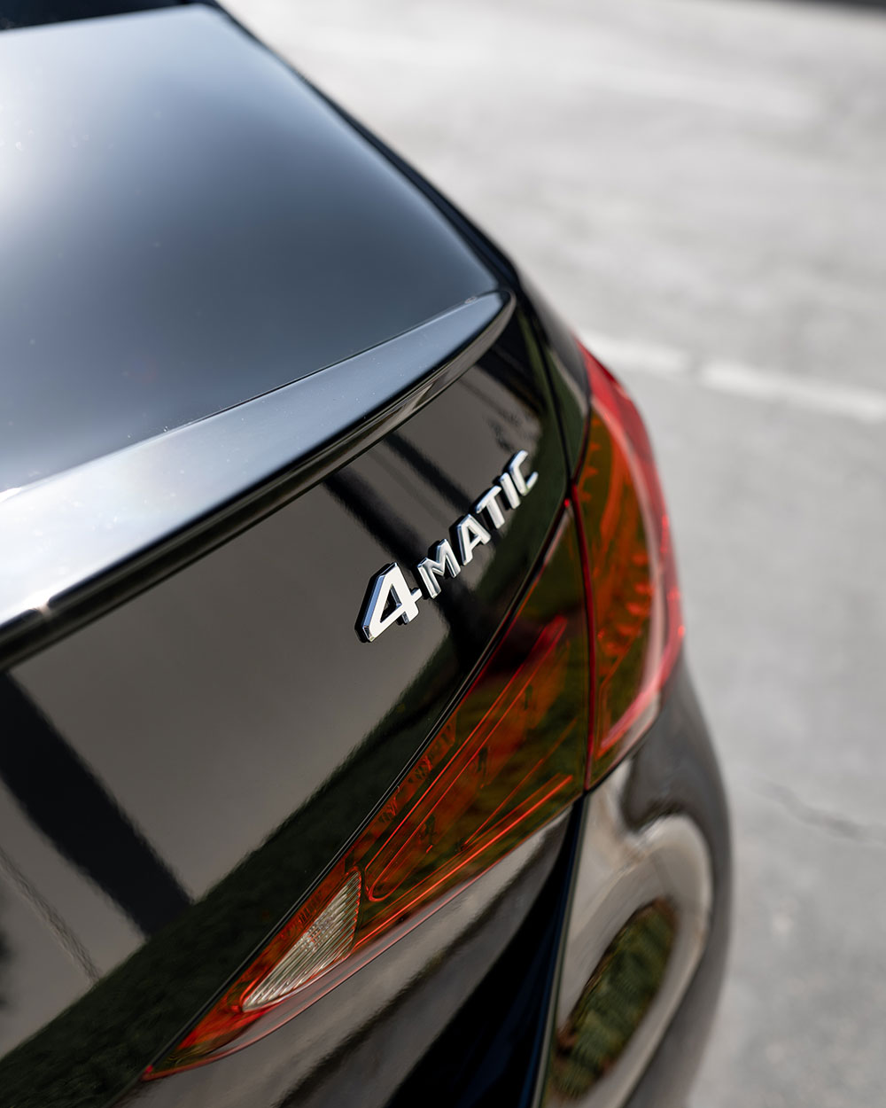 Black Mercedes 4matic paint correction and ceramic coating orange, ca -sfw3