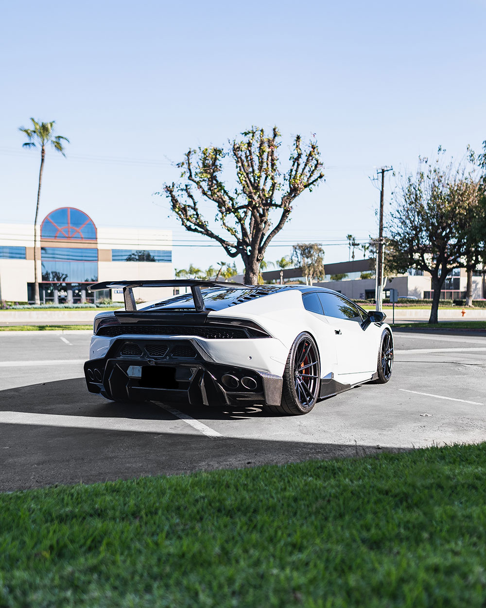 white lamborghini huracan carbon fiber install and ppf orange county ca sfw4