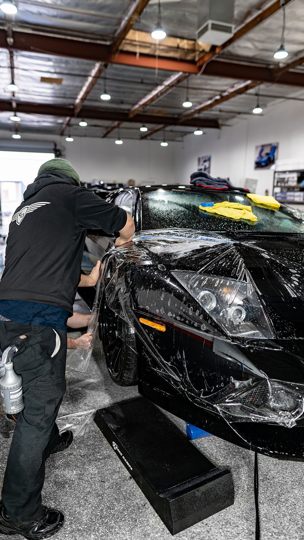 Black Lamborghini Murcielago ppf install orange county ca2