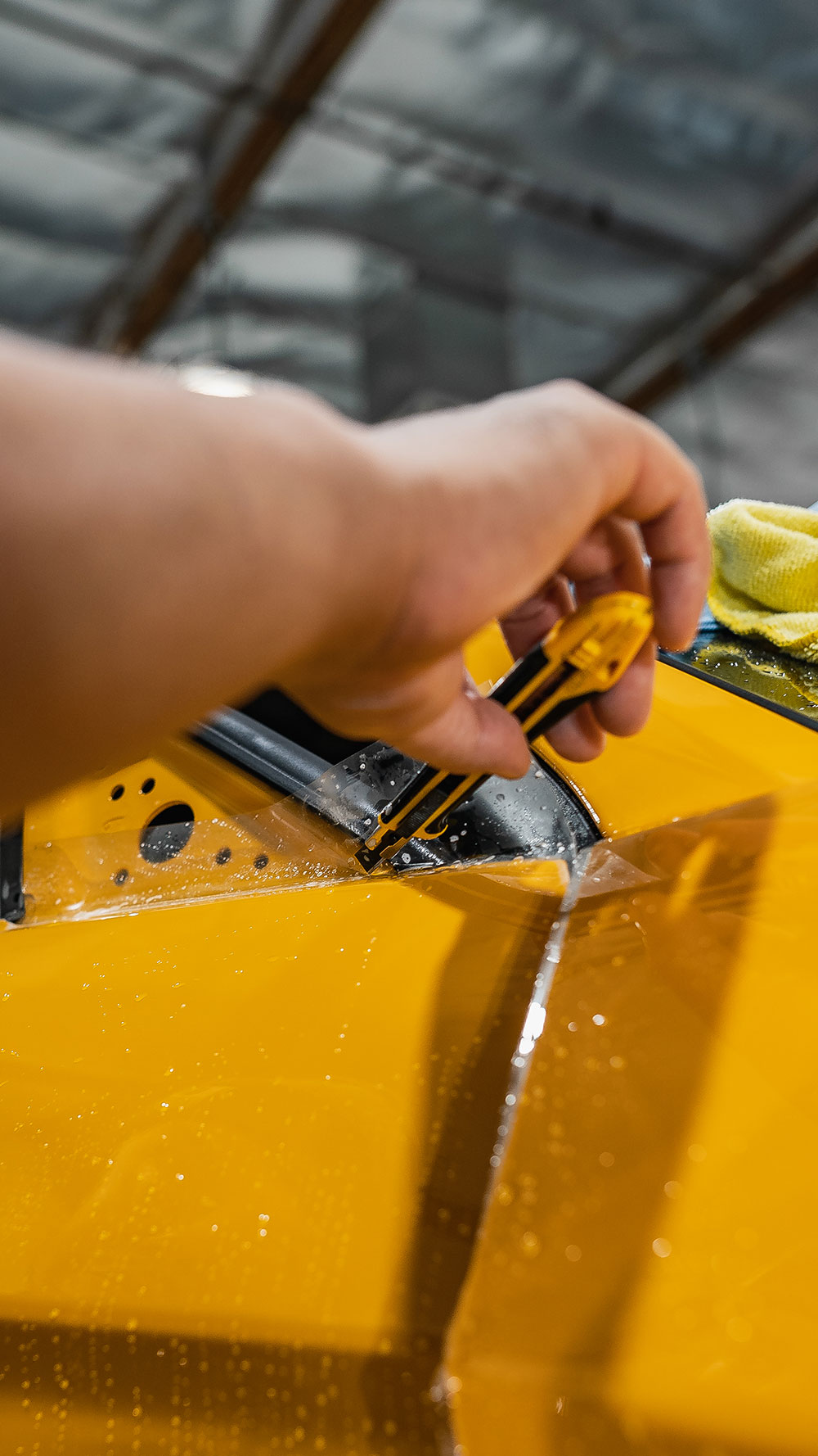 Yellow Ford Boss 302 Mustang Full Body Paint Protection Film orange ca sfw6