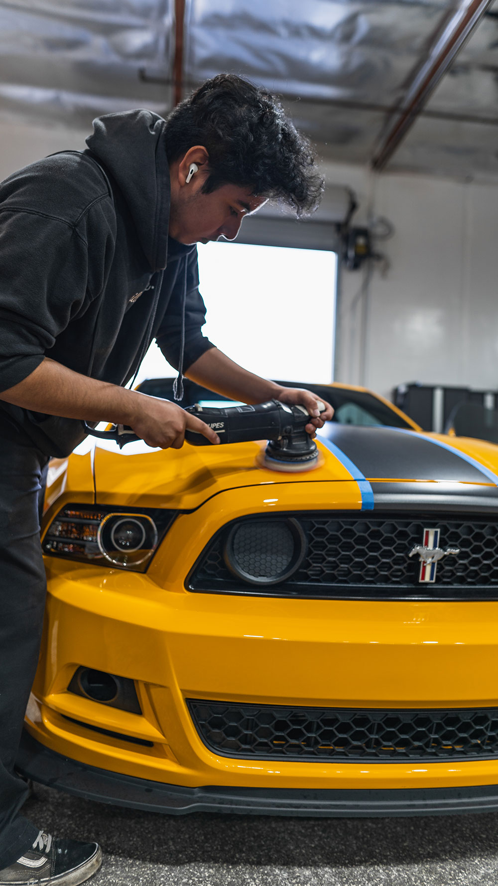 Yellow Ford Boss 302 Mustang Full Body Paint Protection Film orange ca sfw1