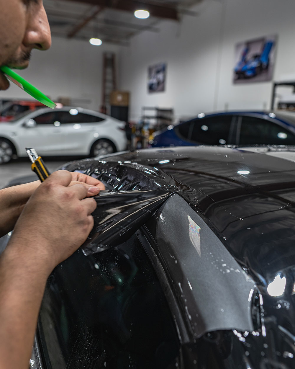 Grey Ford Mustang GT Paint Protection FIlm orange county ca sfw3