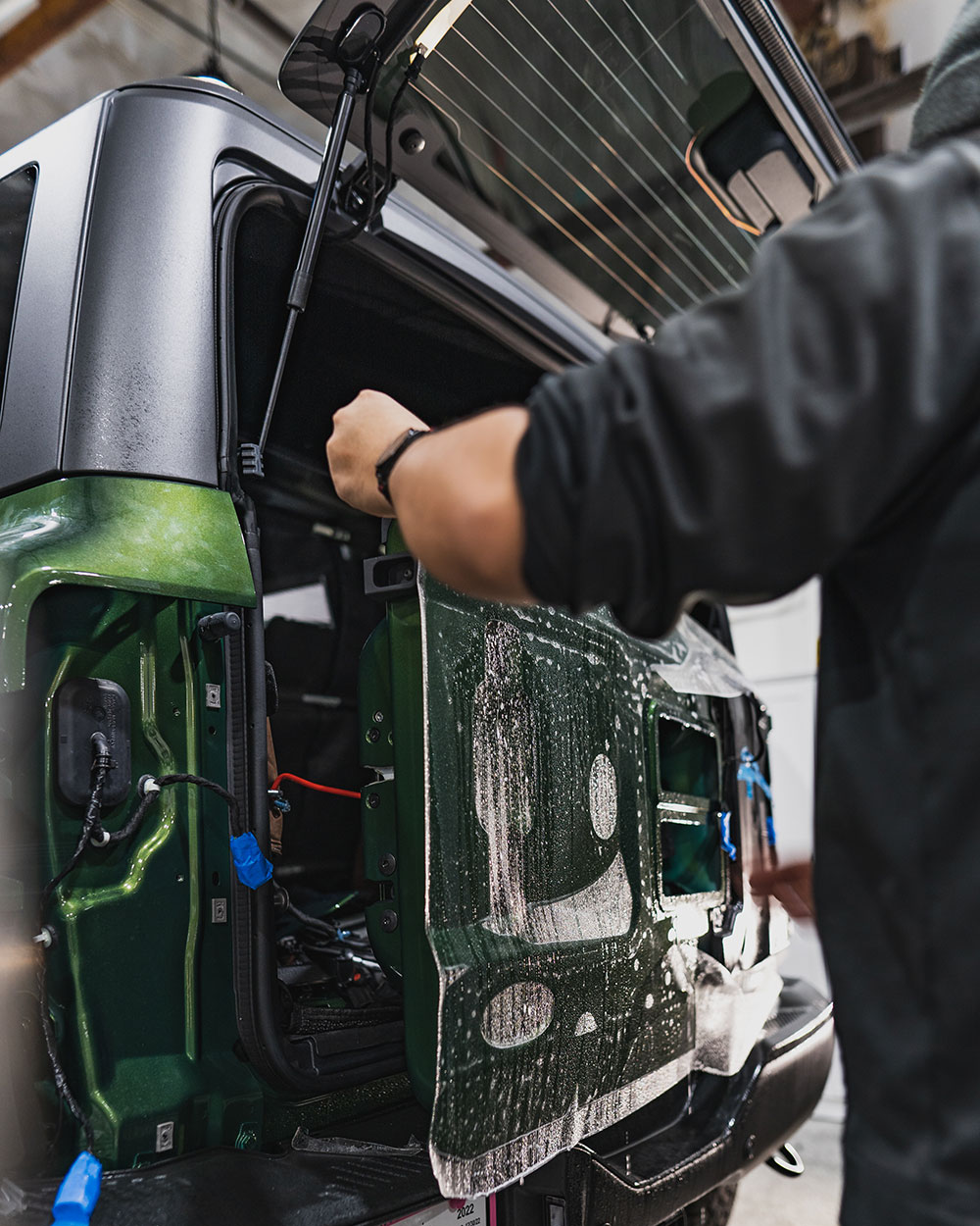 Green Ford Bronco Raptor Full Body Paint Protection Film in SoCal sfw9