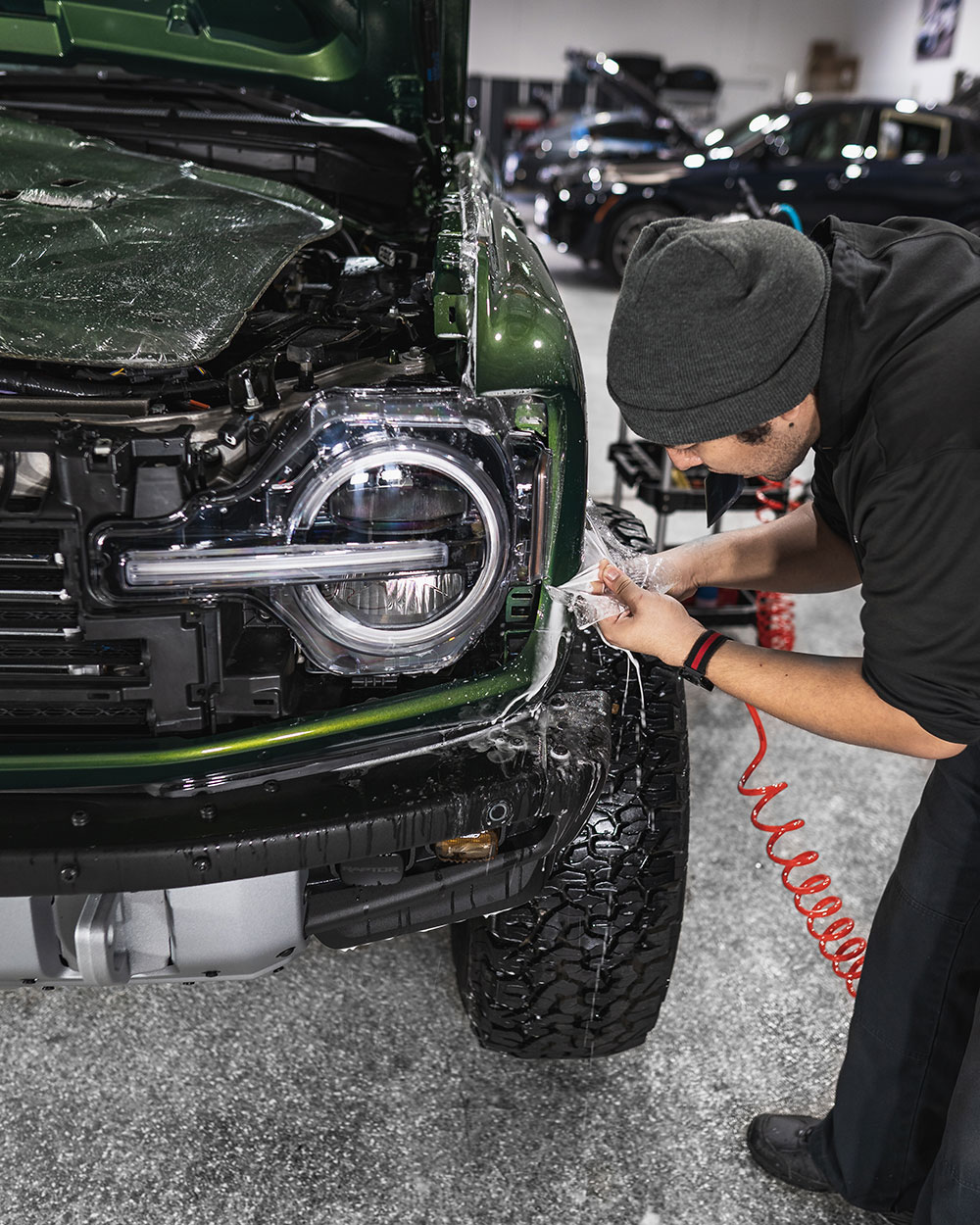 Green Ford Bronco Raptor Full Body Paint Protection Film in SoCal sfw7