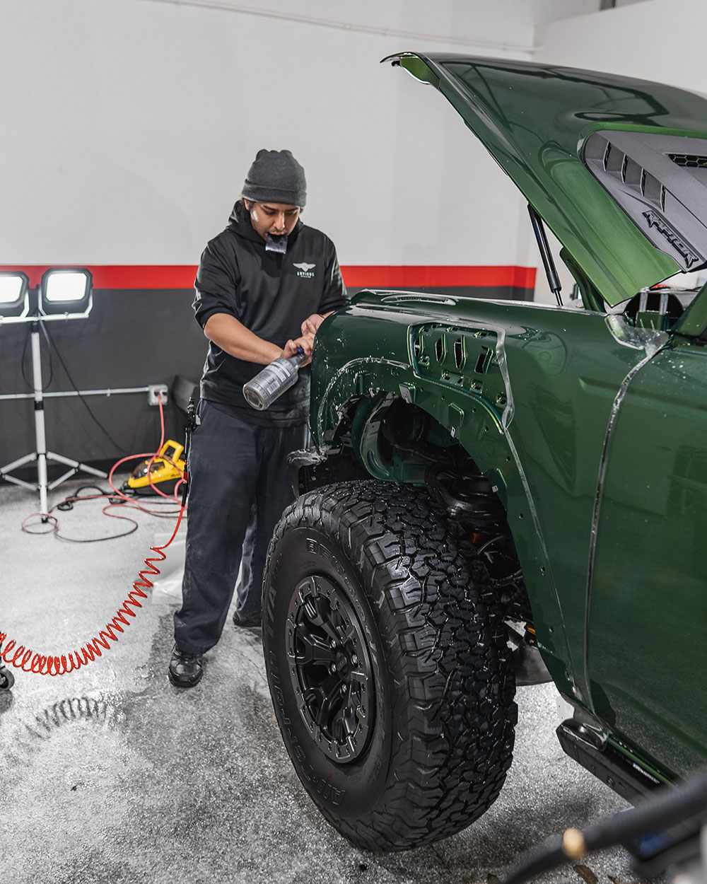 Green Ford Bronco Raptor Full Body Paint Protection Film in SoCal sfw6