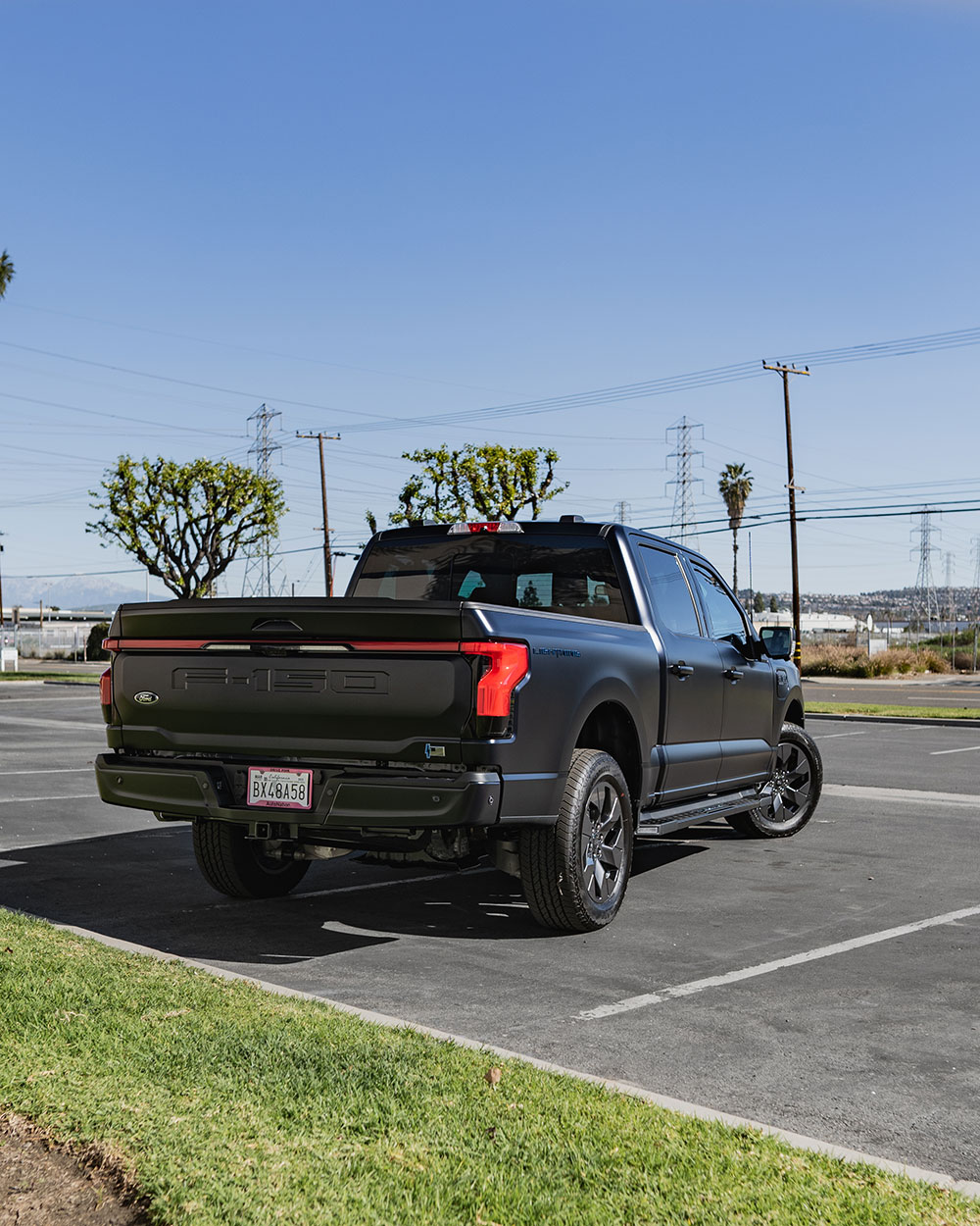 Blue Ford F150 Lightning w matte paint protection film stek dynomatte ppf orange ca - sfw9