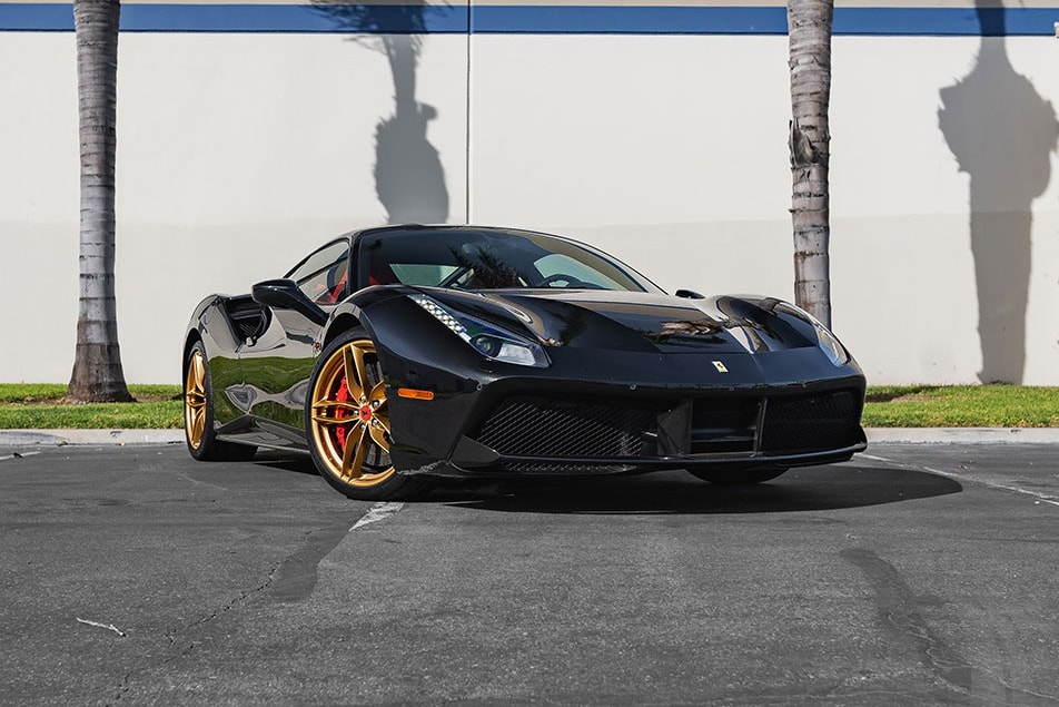 Black Ferrari 488 GTB Paint Correction & Ceramic Coating orange, ca sfw2