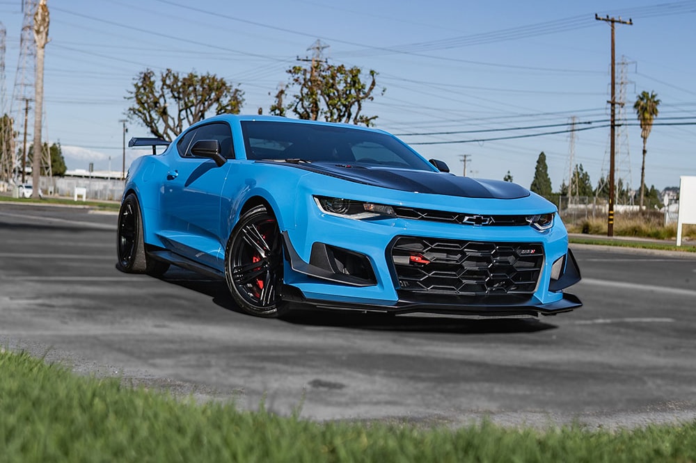 Blue Camaro ZL1 full body paint protection film socal sfw5