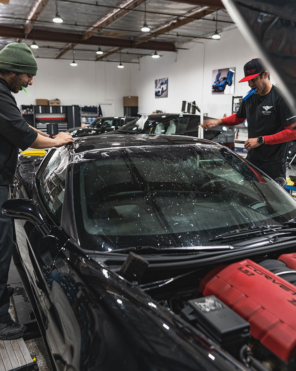 black corvette c6 z06 paint protection film socal sfw4