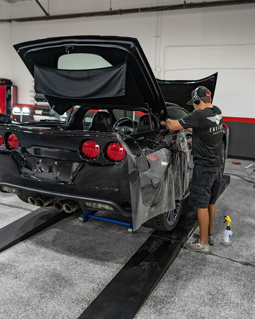 black corvette c6 z06 paint protection film socal sfw5