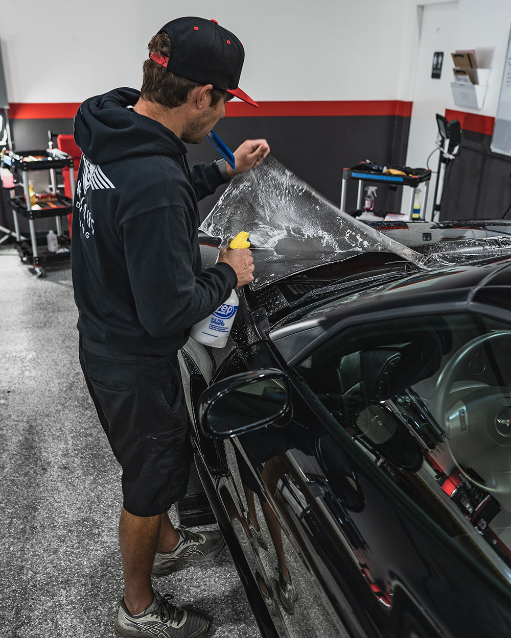 black corvette c6 z06 paint protection film socal sfw2