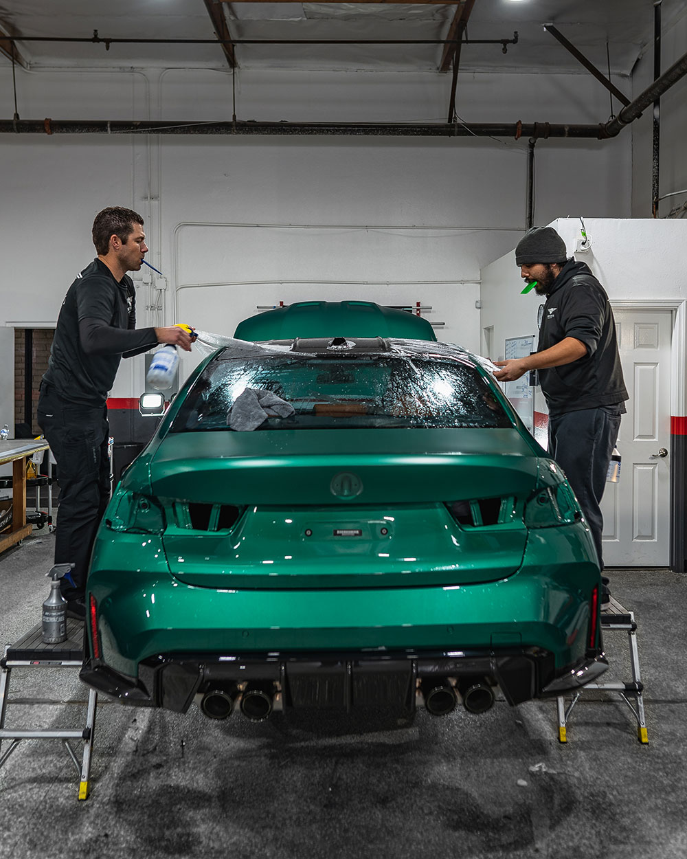 isle of man green bmw m3 matte stek dynomatt ppf install orange county ca sfw3