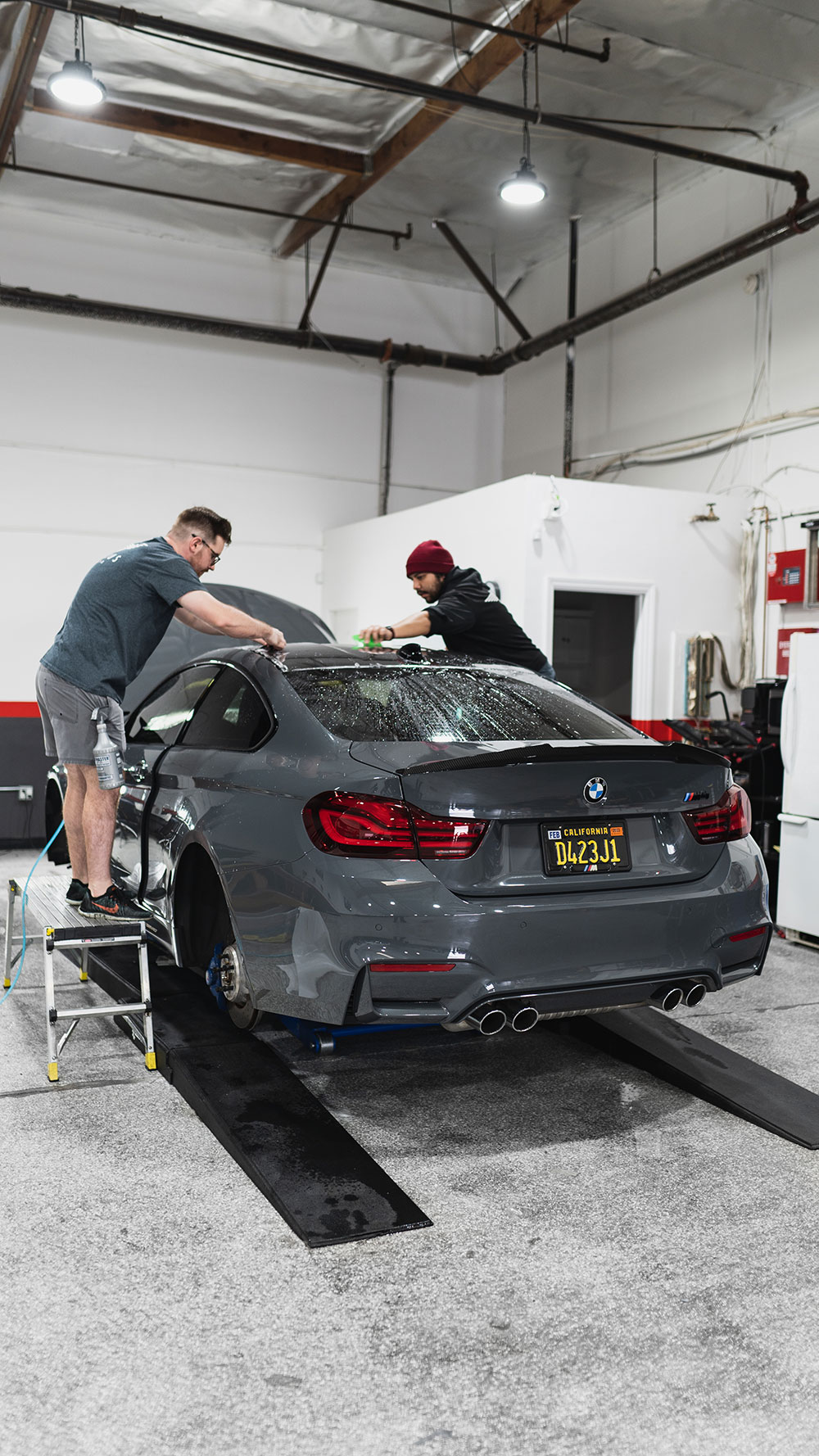 grey bmw m4 paint protection film install orange ca sfw6