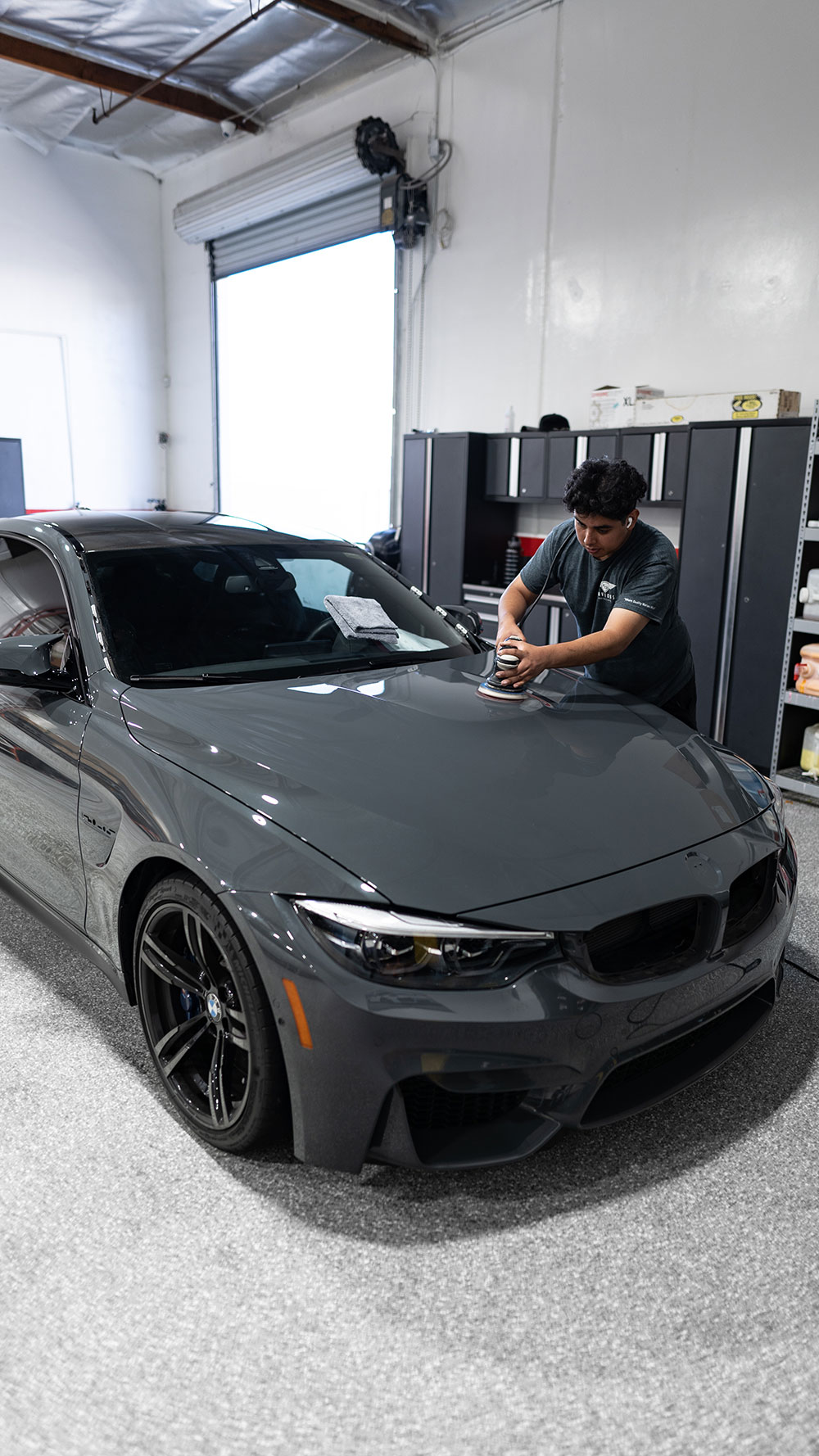 grey bmw m4 paint protection film install orange ca sfw1