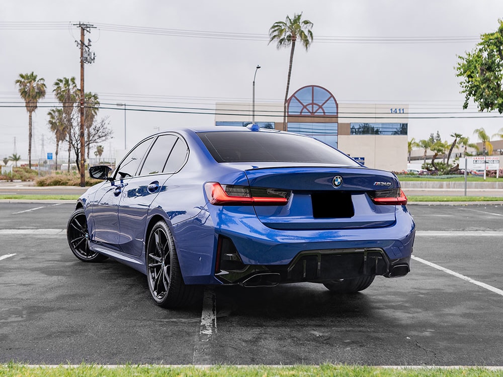 blue bmw m340i full body ppf install orange ca sfw9