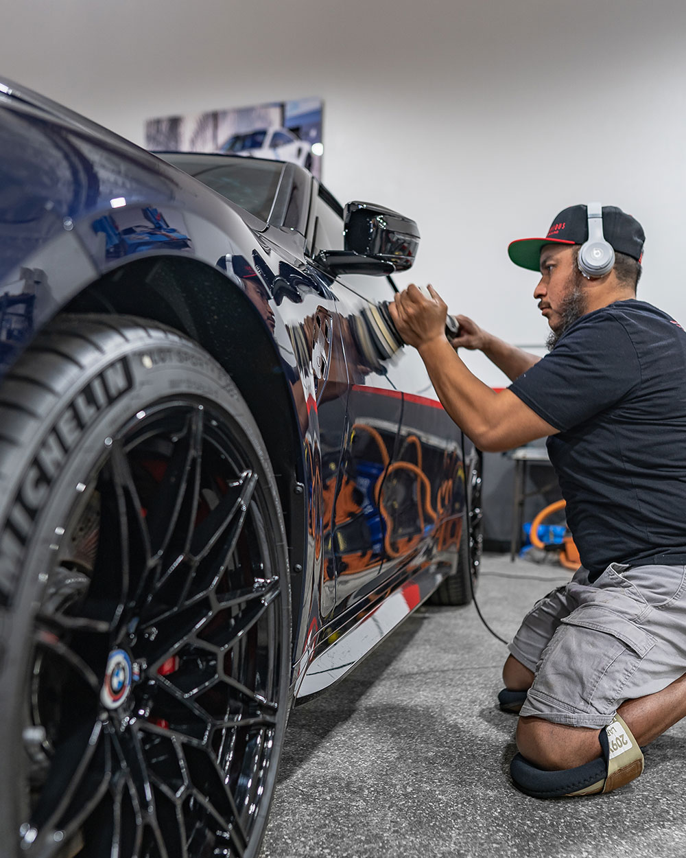 blue bmw m3 full body paint protection film southern california sfw1