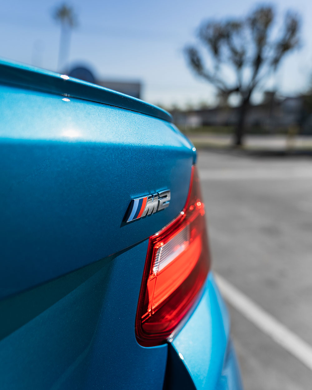 blue bmw m2 full front ppf install orange ca sfw4