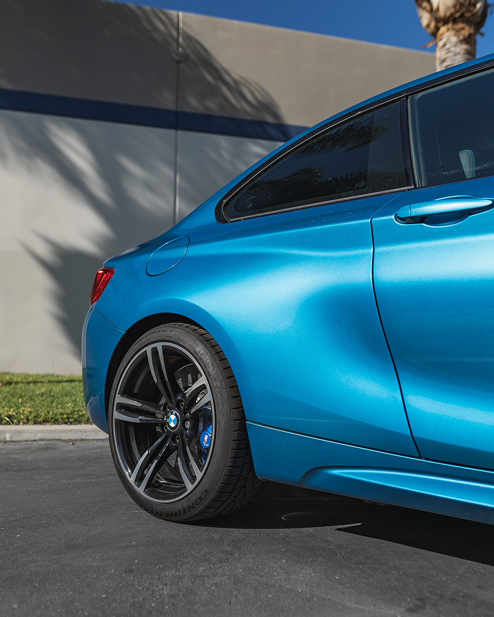 blue bmw m2 full front ppf install orange ca sfw2