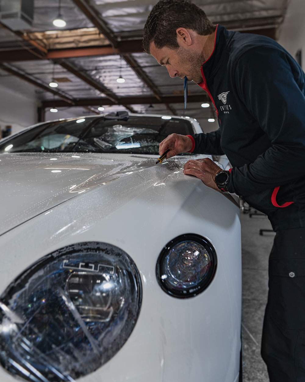 white bentley continental gt full body ppf install orange county ca sfw3