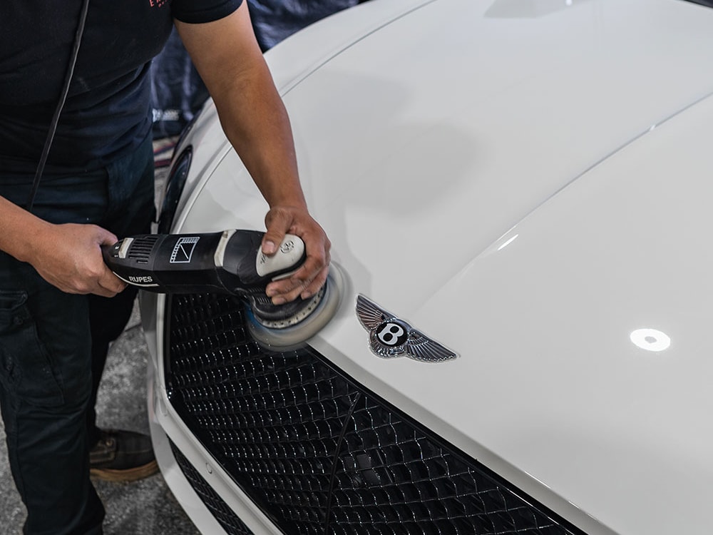 white bentley continental gt full body ppf install orange county ca sfw1