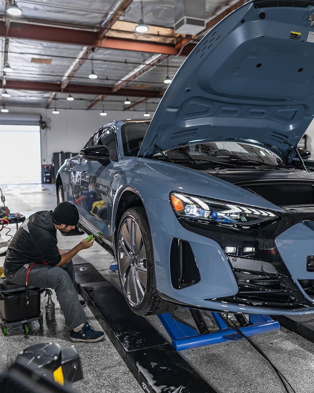 kamora grey audi etron gt track pack ppf install orange county ca sfw1