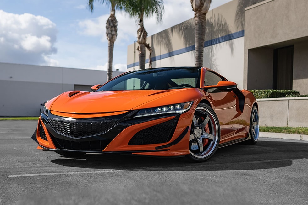 orange acura nsx carbon fiber parts install and full front ppf install orange county ca sfw1